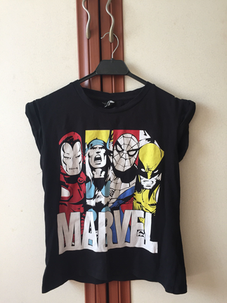 s Beden çeşitli Renk Marvel baskılı tişört