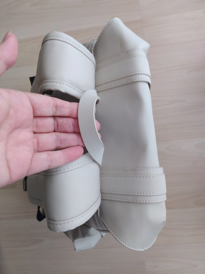 erkek Beyaz suni Deri Sırt Çantası - Görsel 4