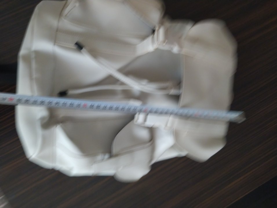 erkek Beyaz suni Deri Sırt Çantası - Görsel 2