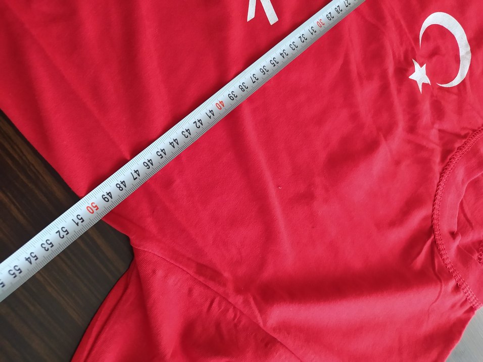 Kırmızı Baskılı Erkek Spor Tişörtü - Görsel 4