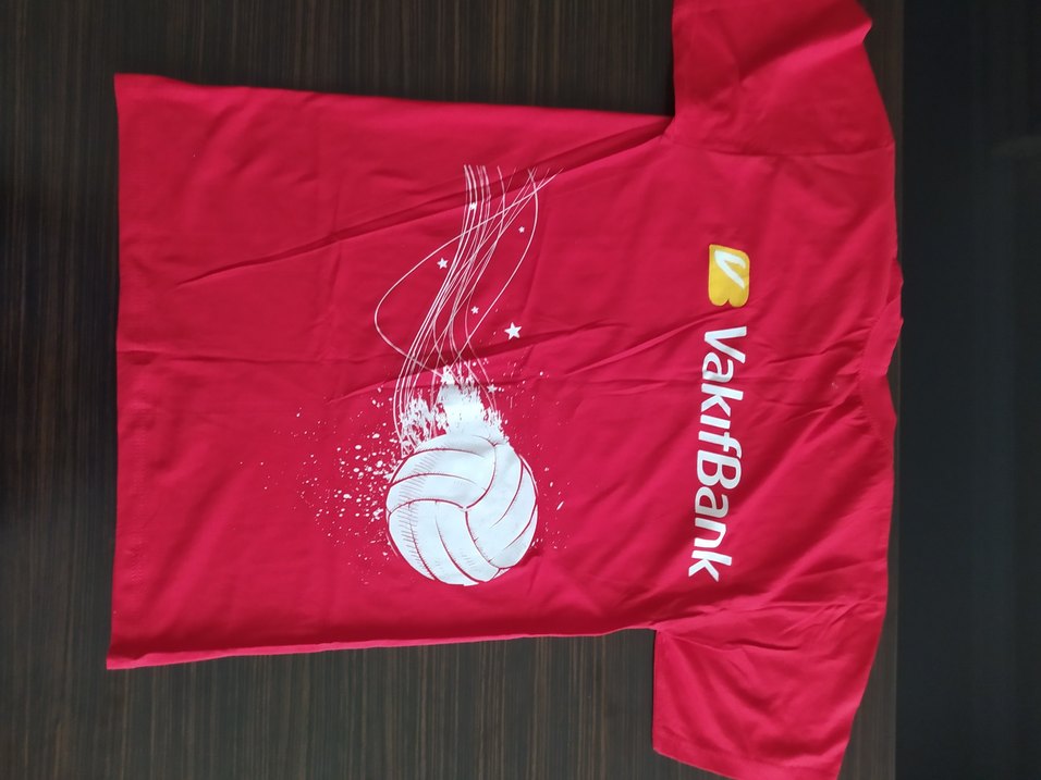 Kırmızı Baskılı Erkek Spor Tişörtü - Görsel 5