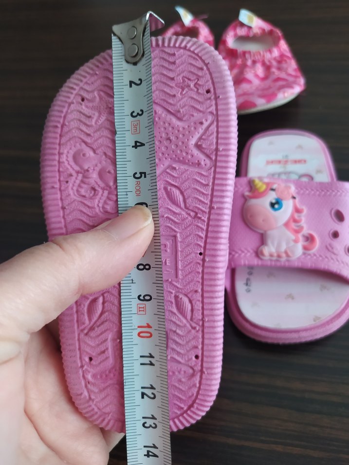 Kız Çocuk Pembe Unicorn Terlik ve deniz Ayakkabı Seti - Görsel 5