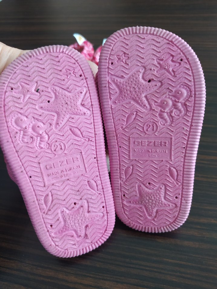 Kız Çocuk Pembe Unicorn Terlik ve deniz Ayakkabı Seti - Görsel 2