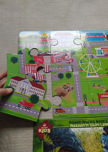 1/4 yaş Renkli Çocuk Puzzle Seti 3'lü - Görsel 4