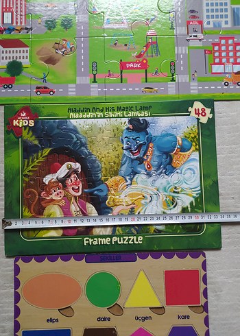 1/4 yaş Renkli Çocuk Puzzle Seti 3'lü - Görsel 6