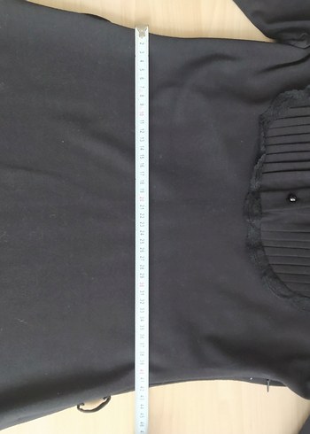 Düğmeli Siyah Midi Gotik Ofis Elbisesi - Görsel 2