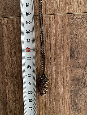  Beden kahverengi Renk Stradivarius baykuş taşlı kolye