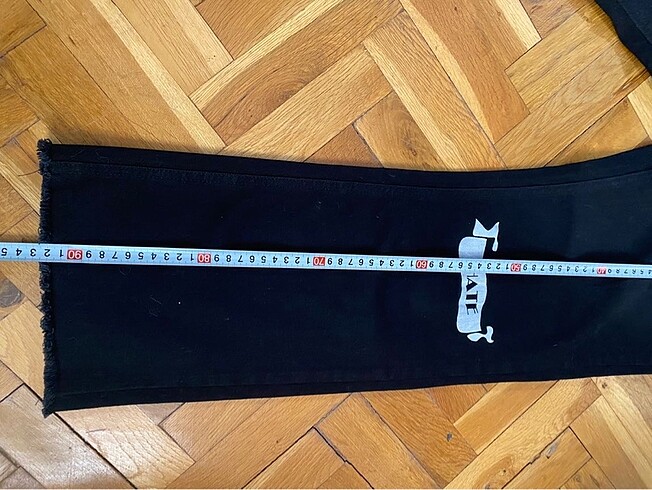 xs Beden siyah Renk Trendyol Love hate baskılı jean pantolon
