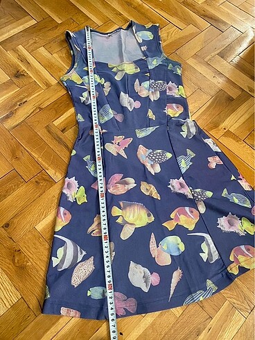 Balık desenli plaj elbisesi - Görsel 4