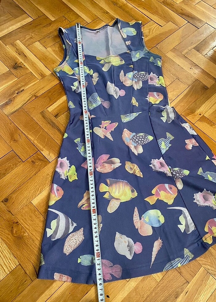 Balık desenli plaj elbisesi - Görsel 4