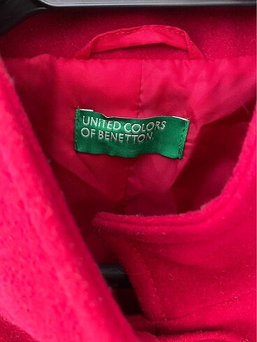 Benetton nar çiçeği yün kaşe kaban