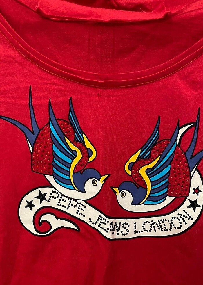 Pepe jeans taş detaylı baskılı tshirt - Görsel 2