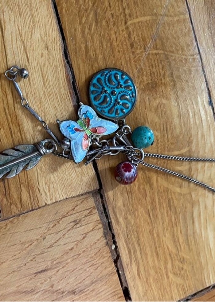 Accesorize bohem charmlı kolye murano camı charm - Görsel 2