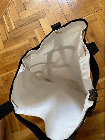 El yapımı suni deri keten bez çanta - Görsel 5