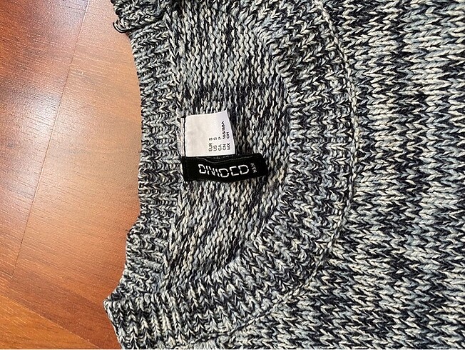 Mavi beyaz kırçıllı kazak - Görsel 2