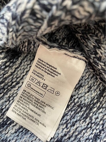 Mavi beyaz kırçıllı kazak - Görsel 5