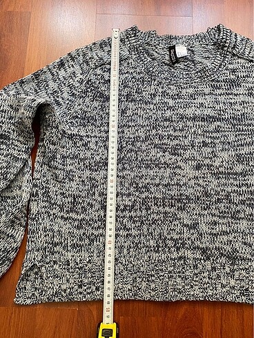 Mavi beyaz kırçıllı kazak - Görsel 4