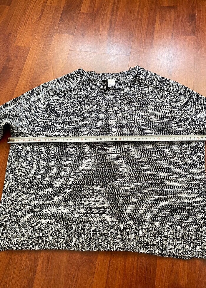 Mavi beyaz kırçıllı kazak - Görsel 3