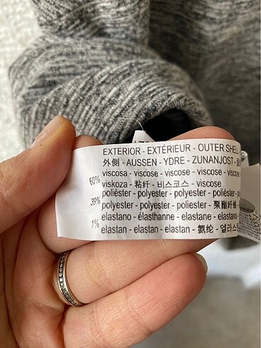 Stradivarius gri beyaz elbise dar kalıp - Görsel 6