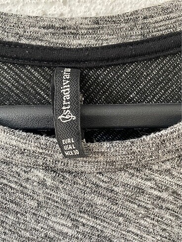 Stradivarius gri beyaz elbise dar kalıp - Görsel 4