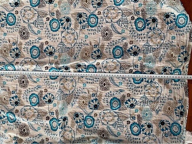 Çiçek desenli şal fular - Görsel 2