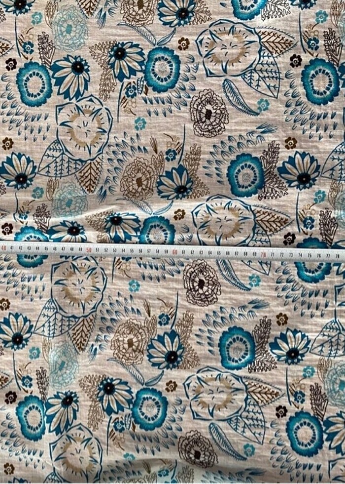 Çiçek desenli şal fular - Görsel 2