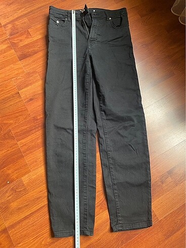 Siyah jean kot pantolon - Görsel 2