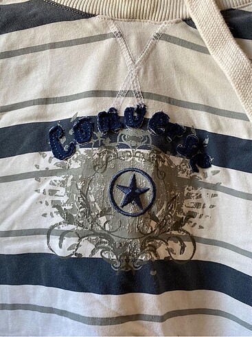 Çizgili converse unisex hoodie sweatshirt - Görsel 2