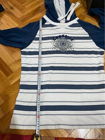 Çizgili converse unisex hoodie sweatshirt - Görsel 7