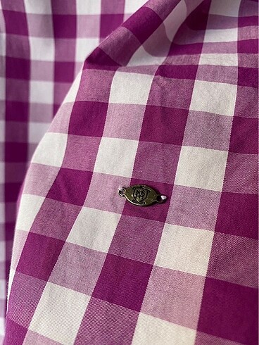 Massimo dutti mor kareli bluz gömlek - Görsel 2