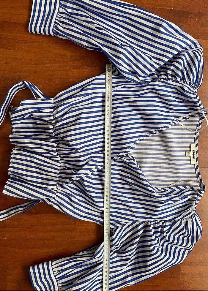 Balon kol bel detaylı üst bluz gömlek - Görsel 2