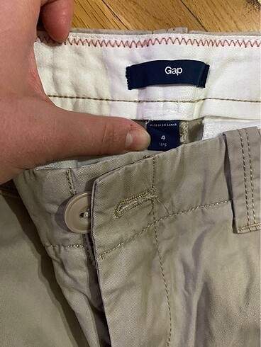 GAP bej lacivert şerit detaylı pantolon - Görsel 2