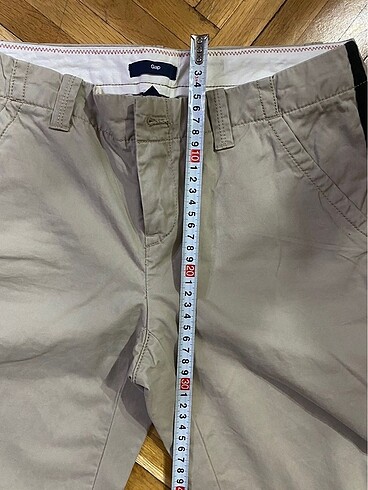 GAP bej lacivert şerit detaylı pantolon - Görsel 5