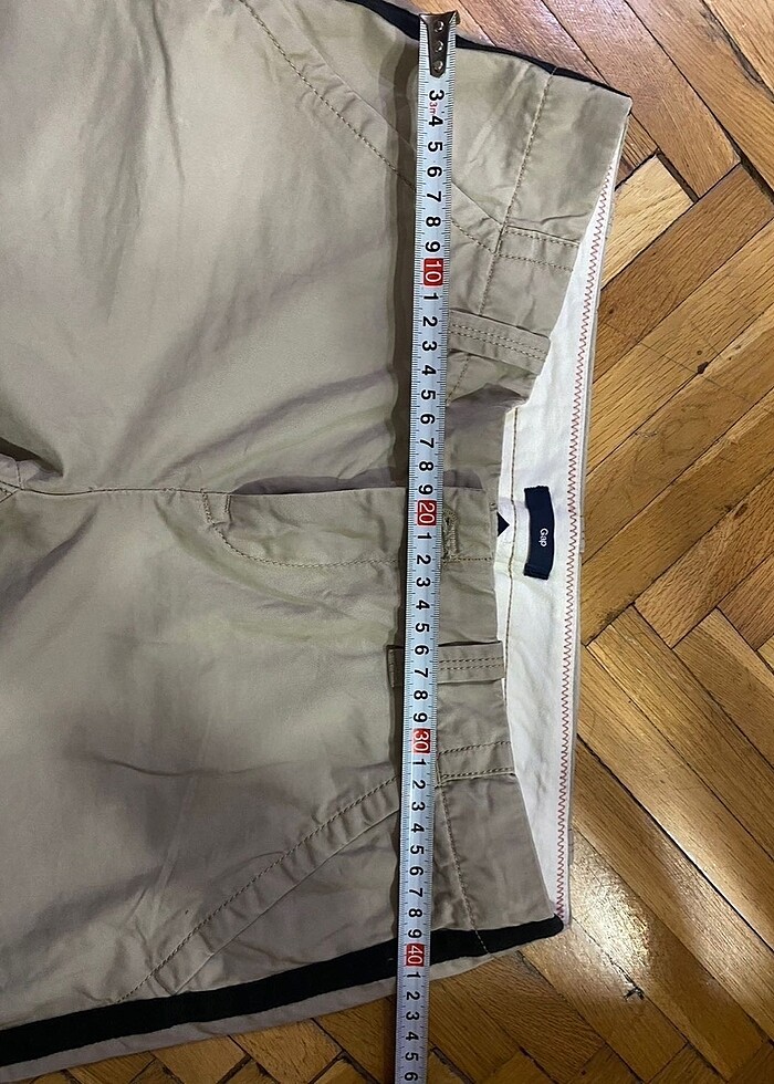 GAP bej lacivert şerit detaylı pantolon - Görsel 4