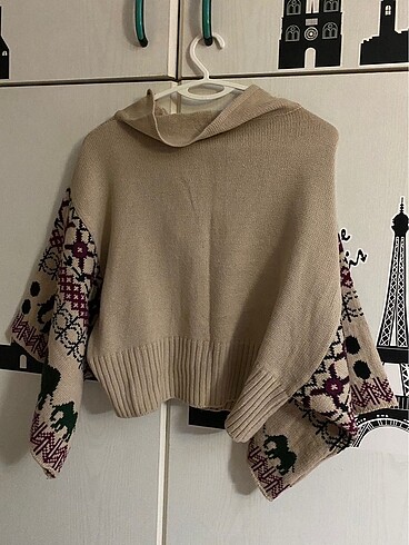 Fil desenli crop kazak - Görsel 2