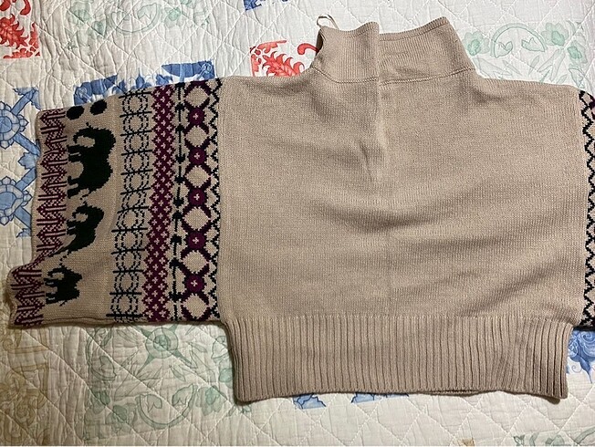 Fil desenli crop kazak - Görsel 4