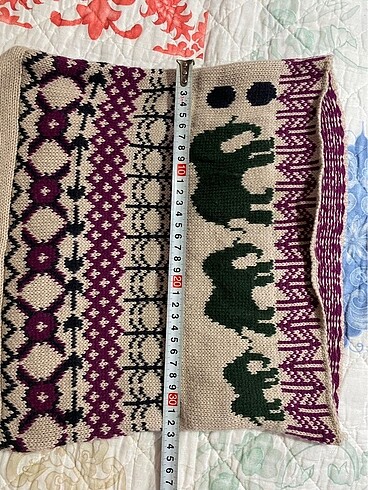 Fil desenli crop kazak - Görsel 7