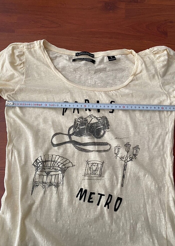 Paris metro kadife baskılı maison scotch - Görsel 5