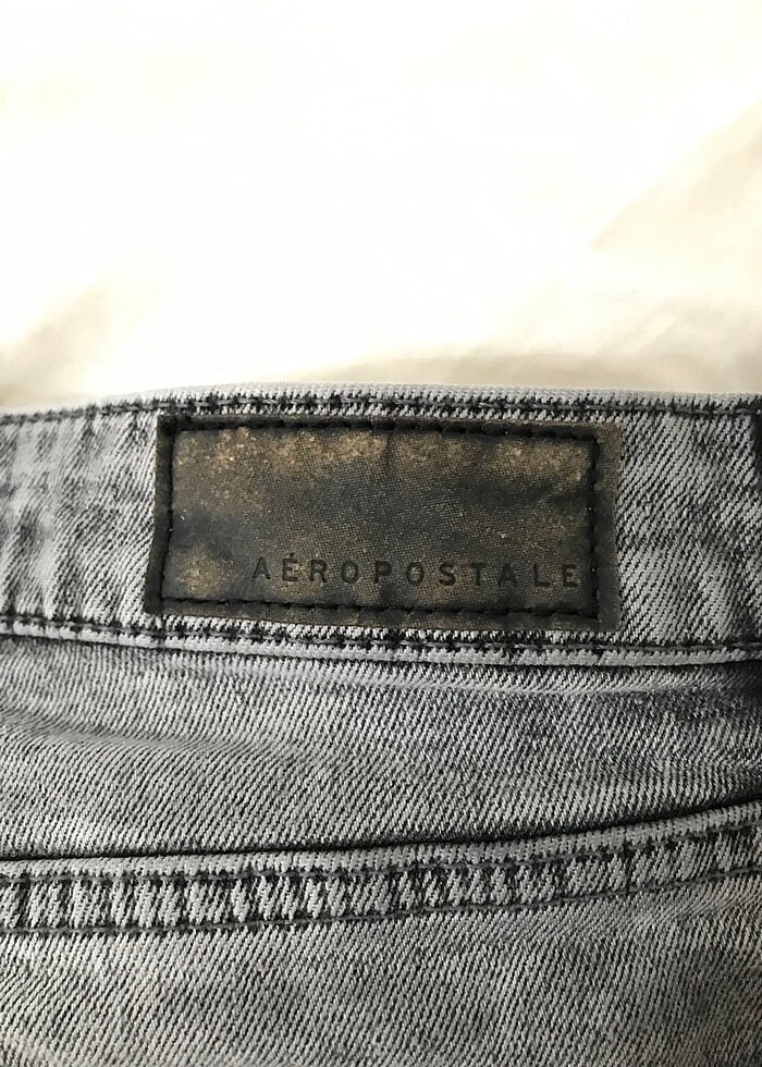aeropostale vintage gri kot pantolon - Görsel 4