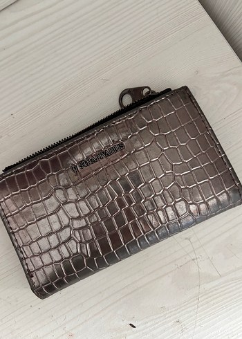 Kahverengi Yılan Desenli Deri Kadın Cüzdan