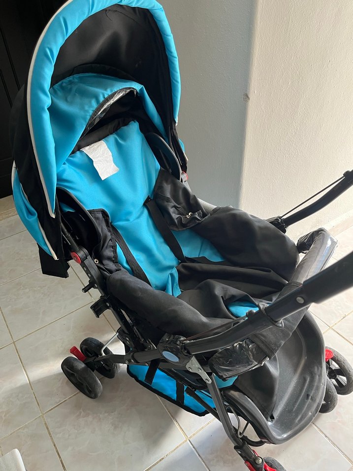 Koyu Mavi Bebek Arabası - Görsel 5