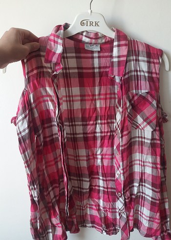 Lc Waikiki Düğmeli Pembe Ekose Gömlek