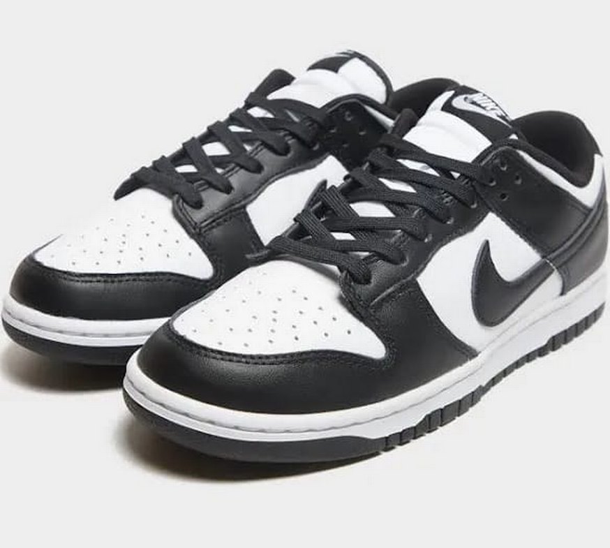 Siyah Beyaz Bağcıklı Spor Ayakkabı - Görsel 3