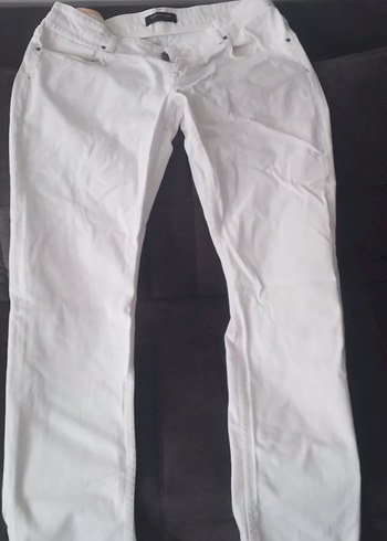 Beyaz Midi Pantolon - Görsel 2