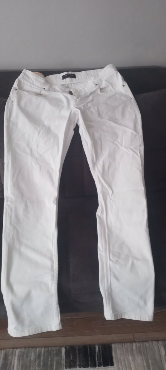 Beyaz Midi Pantolon - Görsel 2