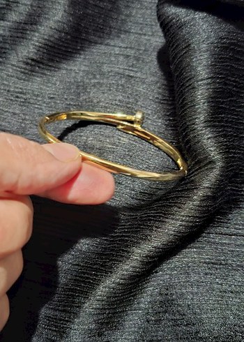 Altın Renkli Elastik Yılan Desenli Bilezik - Görsel 2