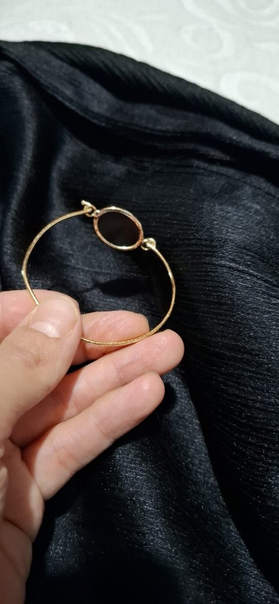 Siyah Düğmeli Gotik Kadın Bileklik - Görsel 2