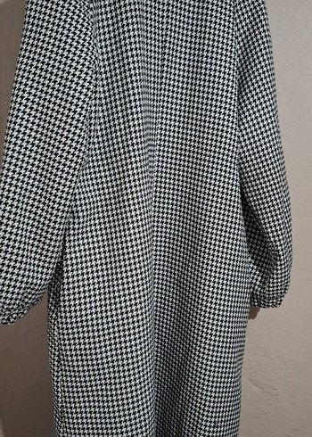 Düğmeli Gri Uzun Kadın Kaban - Görsel 5