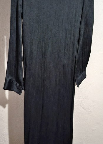 Siyah  Uzun Kollu Uzun Elbise - Görsel 4