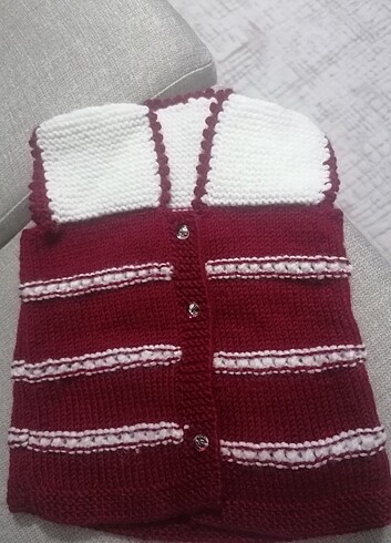 Yenidoğan Beden çeşitli Renk Bordo beyaz yün bebek yeleği